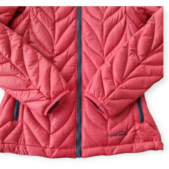 Eddie Bauer salmon xs goose down puffer - Picture 3 of 6